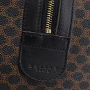 CELINE Macadam Boston Bag PVC Black Gold Tone Auth 211542V-19