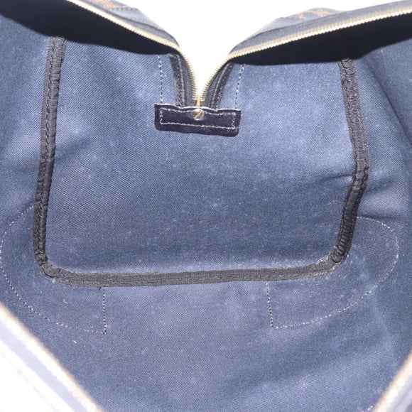 CELINE Macadam Boston Bag PVC Black Gold Tone Auth 211542V