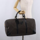 CELINE Macadam Boston Bag PVC Black Gold Tone Auth 211542V-26