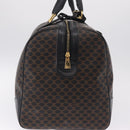 CELINE Macadam Boston Bag PVC Black Gold Tone Auth 211542V-5