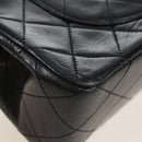 CHANEL Matelasse 23 Chain Shoulder Bag Lamb Skin Black Gold CC Auth 211543SAM-13
