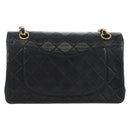 CHANEL Matelasse 23 Chain Shoulder Bag Lamb Skin Black Gold CC Auth 211543SAM-3