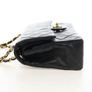 CHANEL Matelasse 23 Chain Shoulder Bag Lamb Skin Black Gold CC Auth 211543SAM-4