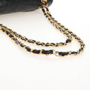 CHANEL Matelasse 23 Chain Shoulder Bag Lamb Skin Black Gold CC Auth 211543SAM-7