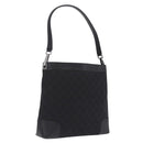 GUCCI GG Canvas Shoulder Bag Black Silver 33900 Auth 211545V-1