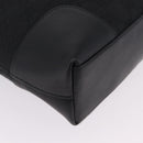 GUCCI GG Canvas Shoulder Bag Black Silver 33900 Auth 211545V-10