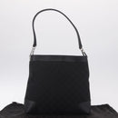 GUCCI GG Canvas Shoulder Bag Black Silver 33900 Auth 211545V-23