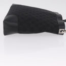 GUCCI GG Canvas Shoulder Bag Black Silver 33900 Auth 211545V-4