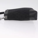 GUCCI GG Canvas Shoulder Bag Black Silver 33900 Auth 211545V-5