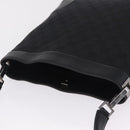 GUCCI GG Canvas Shoulder Bag Black Silver 33900 Auth 211545V-6