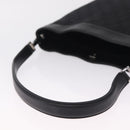 GUCCI GG Canvas Shoulder Bag Black Silver 33900 Auth 211545V-7