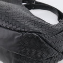 Bottega Veneta INTRECCIATO Hobo Shoulder Bag Leather Black 125787 Auth 211547SAM-10