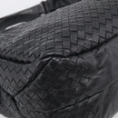 Bottega Veneta INTRECCIATO Hobo Shoulder Bag Leather Black 125787 Auth 211547SAM-11