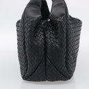 Bottega Veneta INTRECCIATO Hobo Shoulder Bag Leather Black 125787 Auth 211547SAM-4