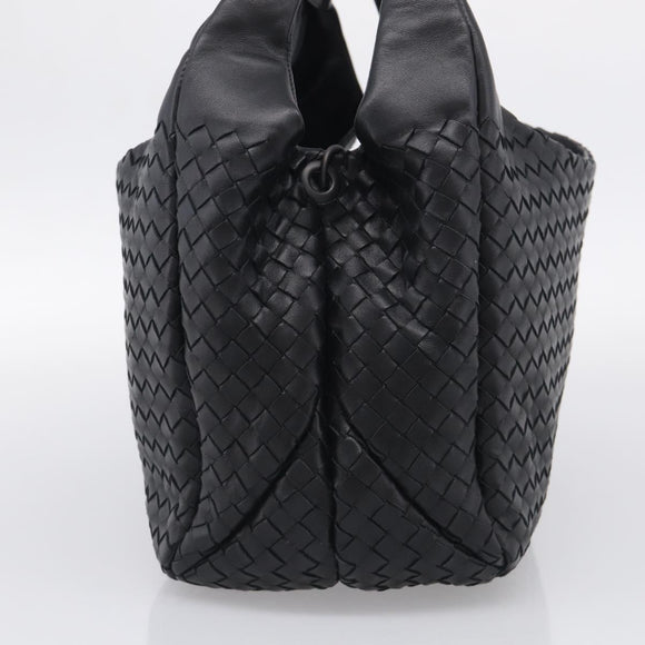 Bottega Veneta INTRECCIATO Hobo Shoulder Bag Leather Black 125787 Auth 211547SAM
