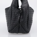Bottega Veneta INTRECCIATO Hobo Shoulder Bag Leather Black 125787 Auth 211547SAM-5