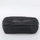 Bottega Veneta INTRECCIATO Hobo Shoulder Bag Leather Black 125787 Auth 211547SAM-9