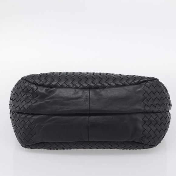 Bottega Veneta INTRECCIATO Hobo Shoulder Bag Leather Black 125787 Auth 211547SAM
