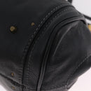 Chloe Paddington Hand Bag Leather Black Gold Auth 211548V-13