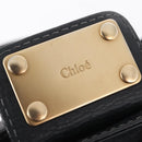 Chloe Paddington Hand Bag Leather Black Gold Auth 211548V-18