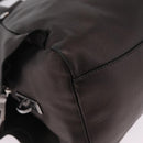 PRADA Hand Bag Leather Bronze Silver Auth 211549V-10