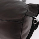 PRADA Hand Bag Leather Bronze Silver Auth 211549V-11