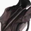 PRADA Hand Bag Leather Bronze Silver Auth 211549V-14