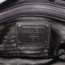 PRADA Hand Bag Leather Bronze Silver Auth 211549V-17