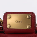 Chloe Paddington Hand Bag Leather Red Gold Tone Auth 211551V-20