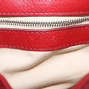 Chloe Paddington Hand Bag Leather Red Gold Tone Auth 211551V-21