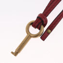 Chloe Paddington Hand Bag Leather Red Gold Tone Auth 211551V-29