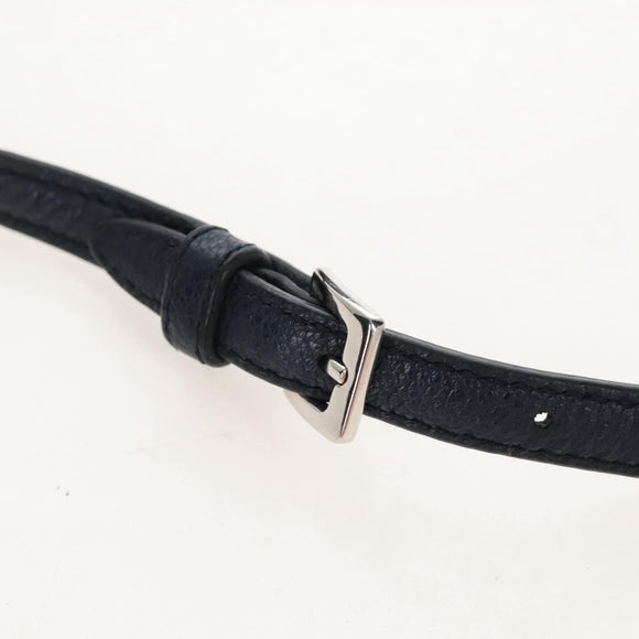 Miu Miu Matelasse Shoulder Bag Denim 2way Navy Silver Auth 211555A
