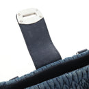 Miu Miu Matelasse Shoulder Bag Denim 2way Navy Silver Auth 211555A-23