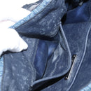 Miu Miu Matelasse Shoulder Bag Denim 2way Navy Silver Auth 211555A-29