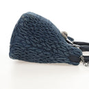 Miu Miu Matelasse Shoulder Bag Denim 2way Navy Silver Auth 211555A-5