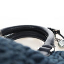 Miu Miu Matelasse Shoulder Bag Denim 2way Navy Silver Auth 211555A-8