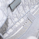 Christian Dior Trotter Canvas saddle Body Bag Gray Gold Tone Auth 211556V-20
