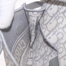 Christian Dior Trotter Canvas saddle Body Bag Gray Gold Tone Auth 211556V-22