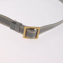 Christian Dior Trotter Canvas saddle Body Bag Gray Gold Tone Auth 211556V-9