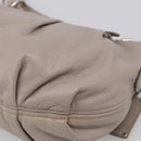 PRADA Shoulder Bag Leather Gray Silver Auth 211557V-12