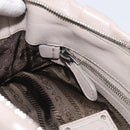PRADA Shoulder Bag Leather Gray Silver Auth 211557V-21