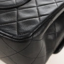 CHANEL Matelasse 25 Chain Shoulder Bag Lamb Skin Black Gold CC Auth 211558SAM-13