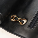 CHANEL Matelasse 25 Chain Shoulder Bag Lamb Skin Black Gold CC Auth 211558SAM-18