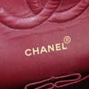 CHANEL Matelasse 25 Chain Shoulder Bag Lamb Skin Black Gold CC Auth 211558SAM-24