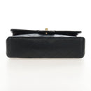 CHANEL Matelasse 25 Chain Shoulder Bag Lamb Skin Black Gold CC Auth 211559SAM-10