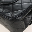 CHANEL Matelasse 25 Chain Shoulder Bag Lamb Skin Black Gold CC Auth 211559SAM-14