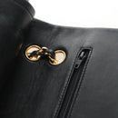 CHANEL Matelasse 25 Chain Shoulder Bag Lamb Skin Black Gold CC Auth 211559SAM-18
