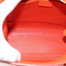 CELINE Luggage Nano Shopper Hand Bag Leather 2way Orange Gold Auth 211569V-19