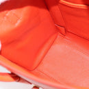 CELINE Luggage Nano Shopper Hand Bag Leather 2way Orange Gold Auth 211569V-21