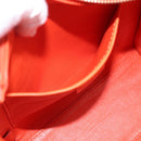 CELINE Luggage Nano Shopper Hand Bag Leather 2way Orange Gold Auth 211569V-22